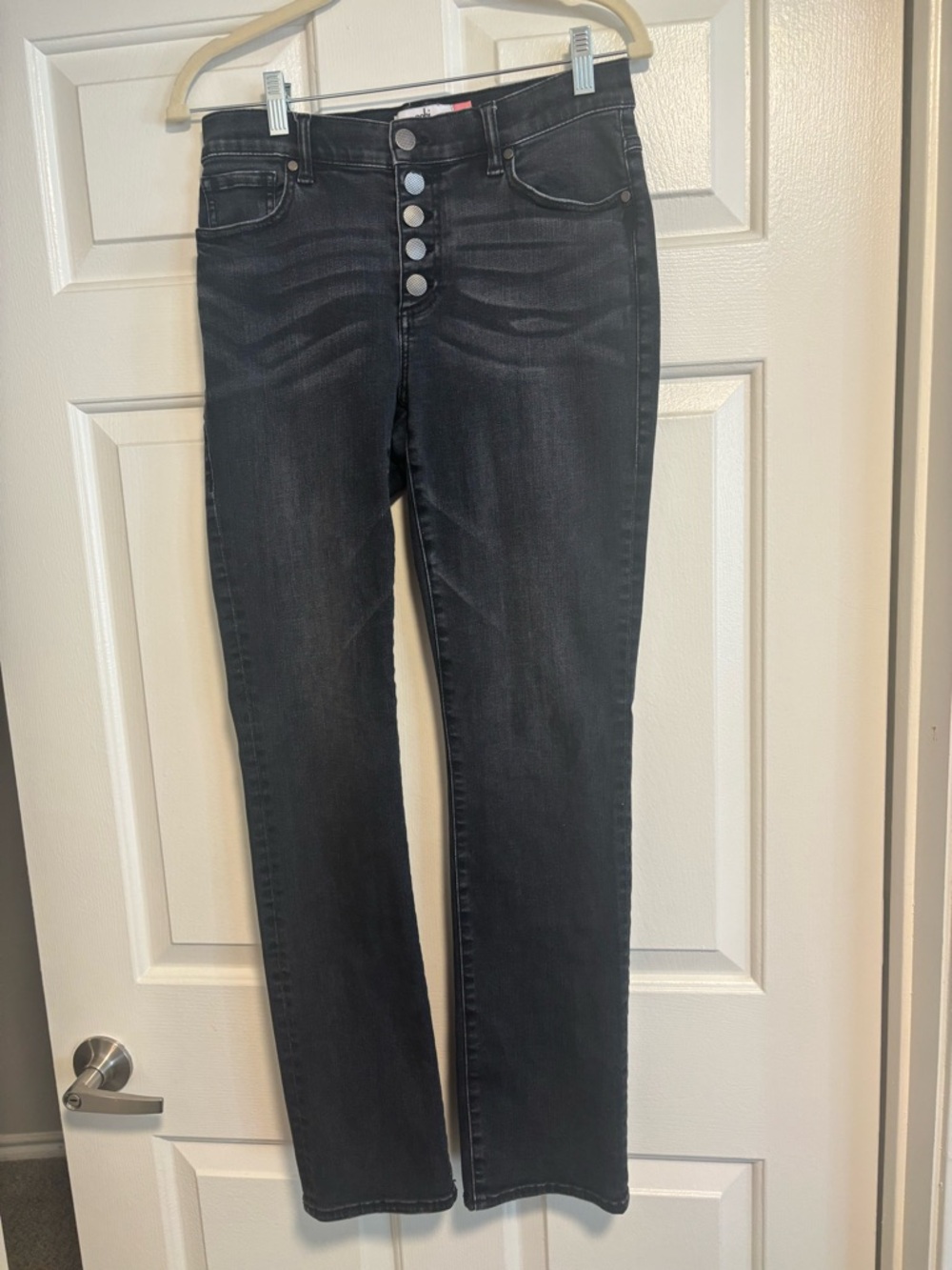 CAbi Women's High-Rise Button-Fly Black Jeans